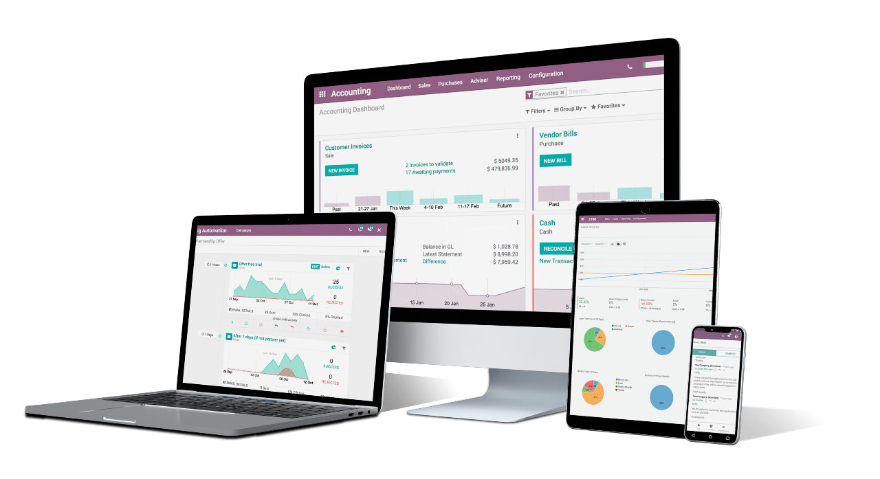 Odoo Mobile Mehrere mobile Geräte mit Odoo